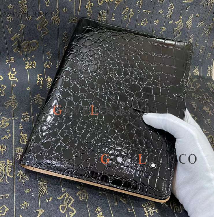 Best Quality Montblanc Crocodile Grain Notepad Holder A5 Best Quality Montblanc Crocodile Grain Notepad Holder A5